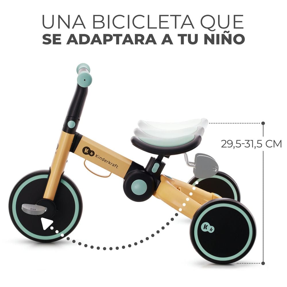 Triciclo 4Trike 3 en 1 Gris - Kinderkraft - Pichintun