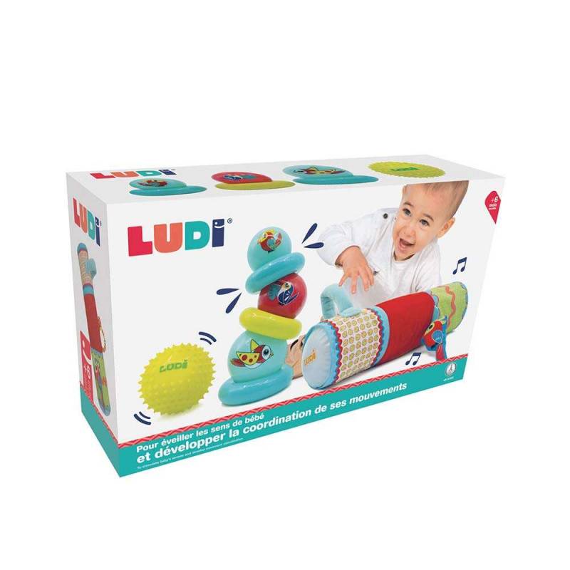 Cofre de tubo y pelotas sensoriales- Ludi - Pichintun