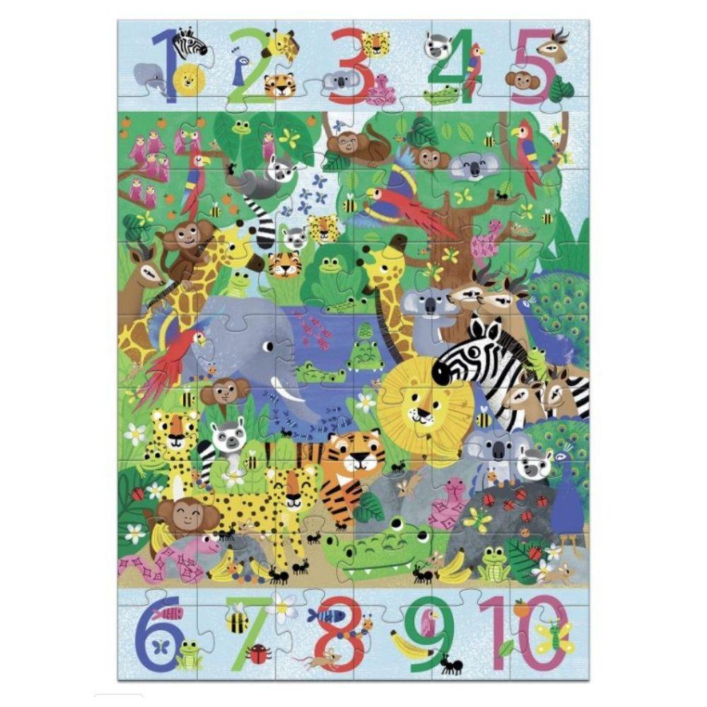 Puzzle Gigante 1 a 10 Jungla 54 piezas